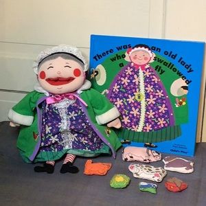 Vintage 1973 Little Old Lady Who Swallowed